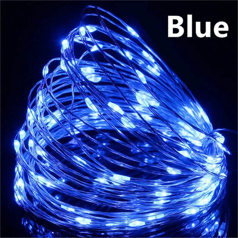 USB Led Fairy Lights Copper Wire String 1/2/3/5/10/20M 200LED Holiday Lamp Garland For Christmas Tree Wedding Party Decoration