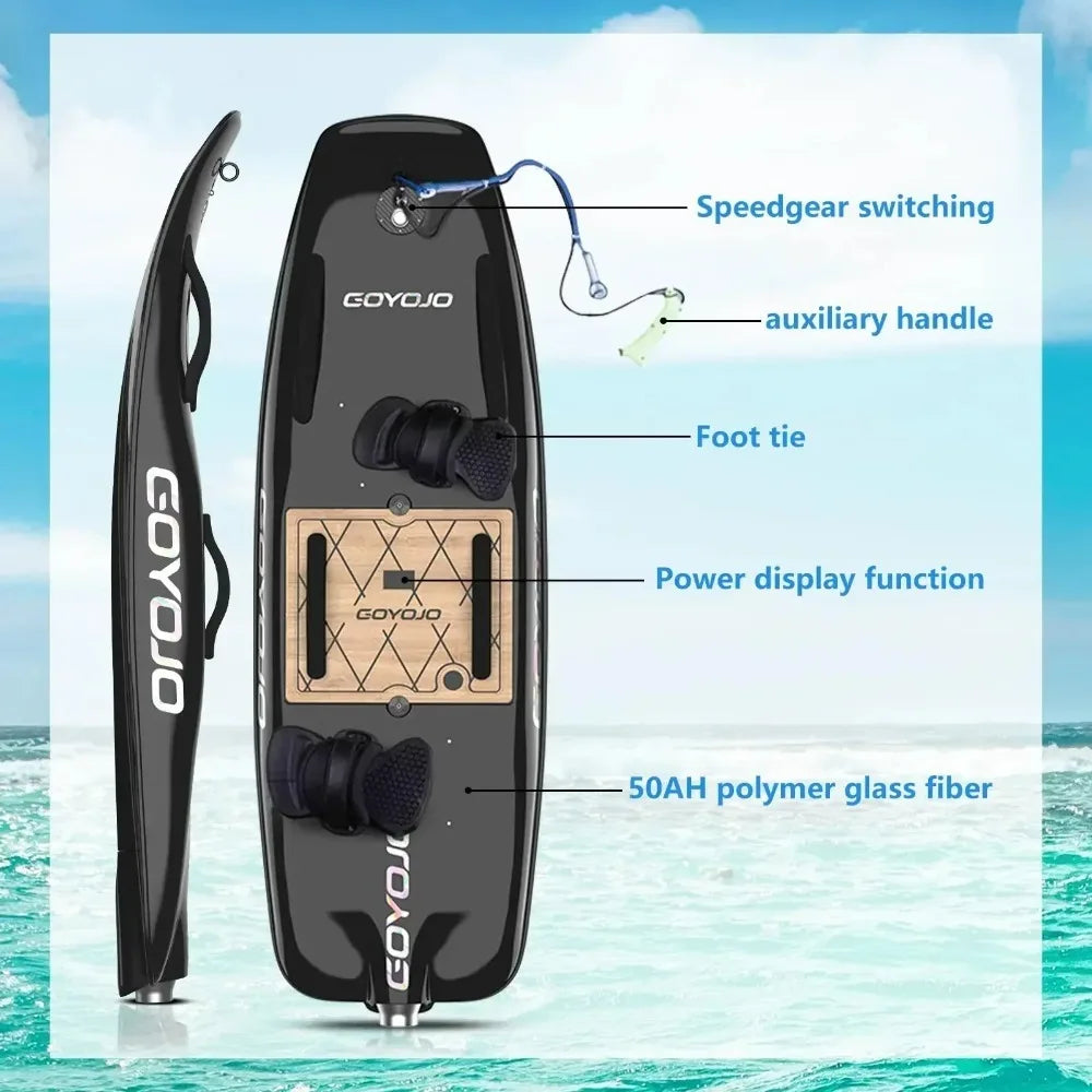 Carbon Fiber Water Electric Jet Surfboard For Adult with10kw High Speed Surfing Electric Jetboards With3 Tail Smart Water Scoote