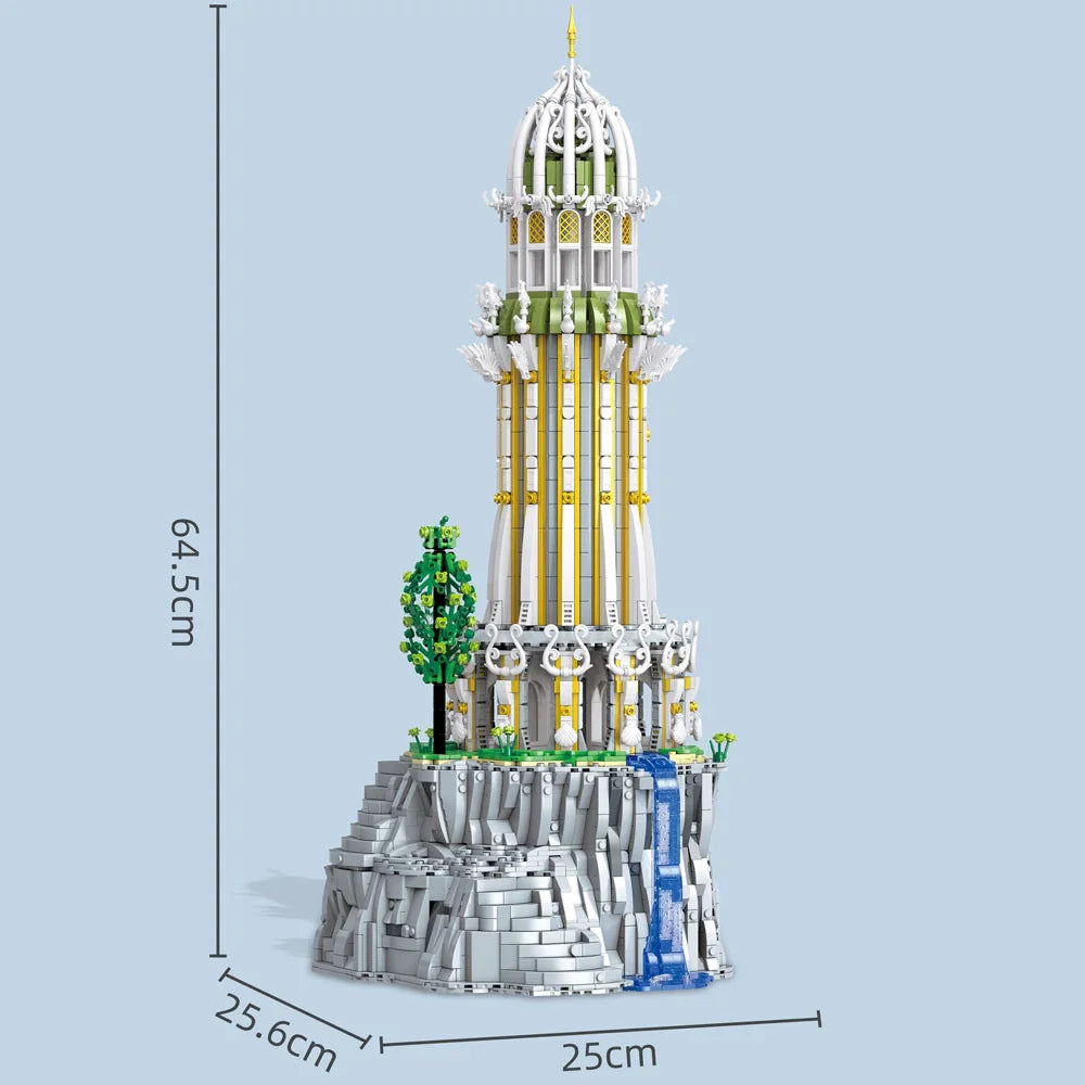 Movie Rings Rivendell Building Blocks MOC City of Elven Architecture Model Brick Assembly Puzzle Toys Children Christmas Gift