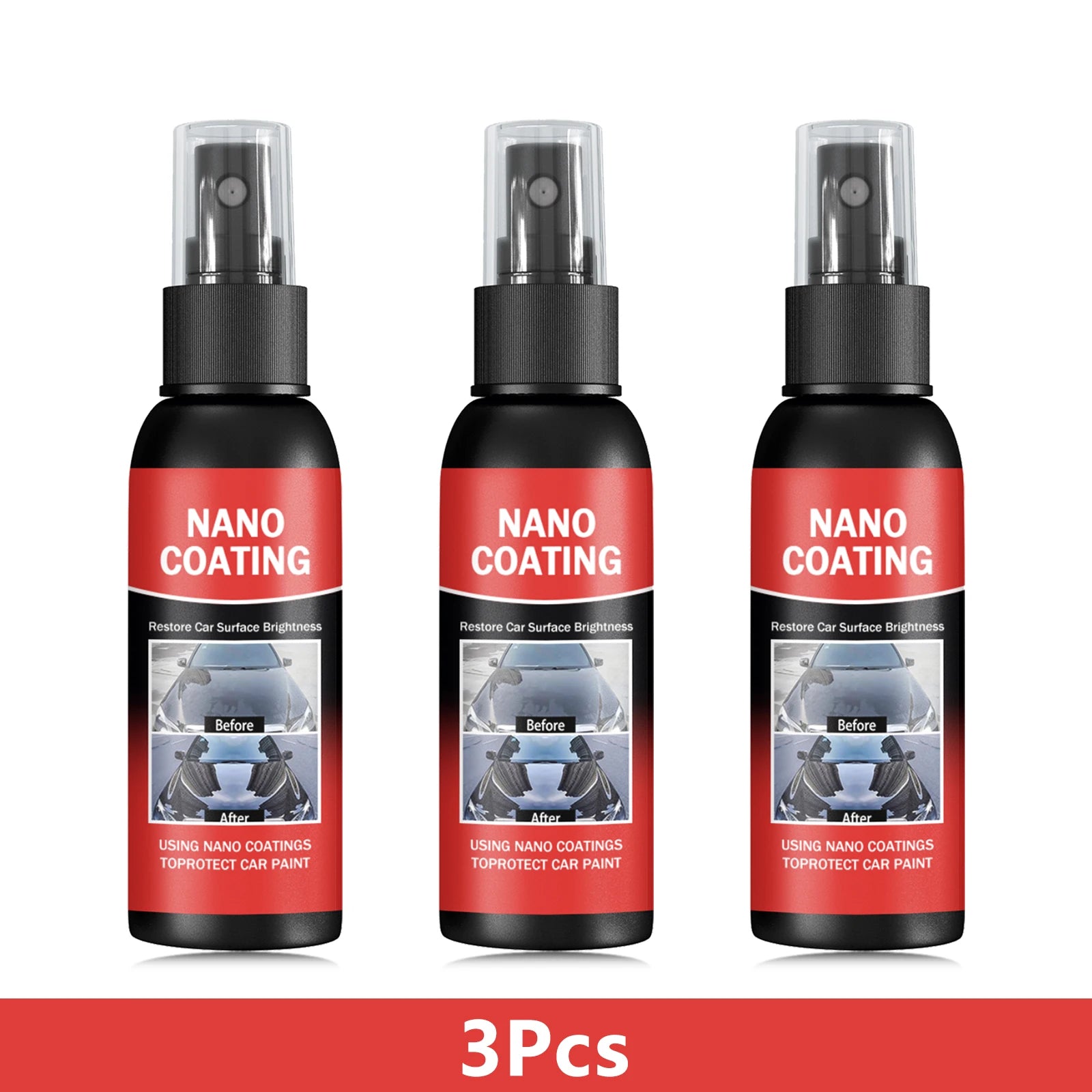 Car Nano Coating Brightening Cars Paint Kit - Professional Auto Polishing Tool, High Gloss Car Paint Scratch Repair Protection