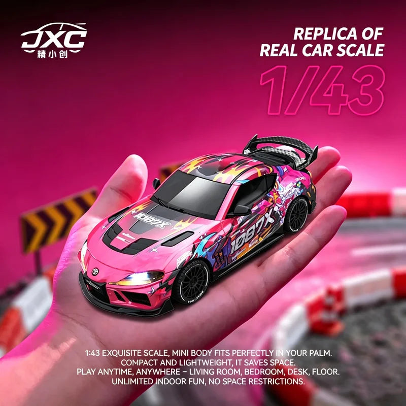 1/43 Supra 1087X Mini Simulation JXC RC Rc Drift Car Vehicle Model Control RTR Four-wheel Drive Modle For Adult Toys