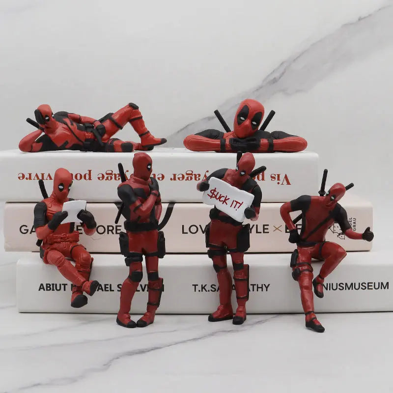 Anime Deadpool Action Figure Car Interior Decoration Toy Pendant Car Accessories Model Mini Doll Figurine Kids Toys Gift