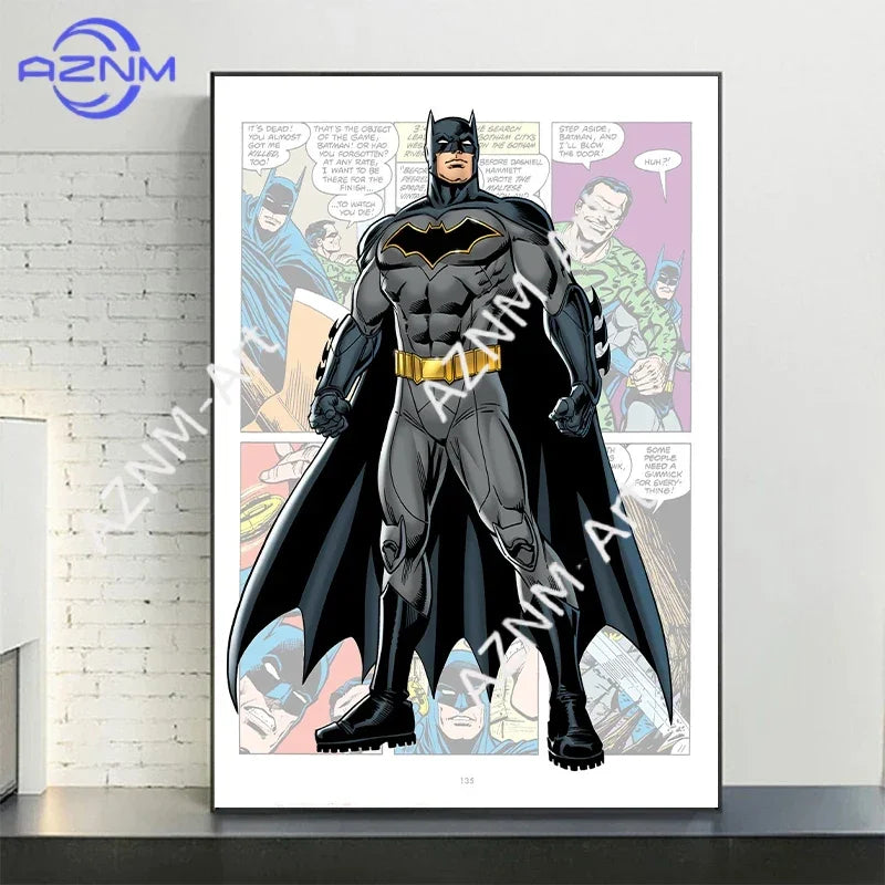 Comic Superhero Posters Set Canvas Painting Super Hero Prints Wall Art Picture Kids Room Decor