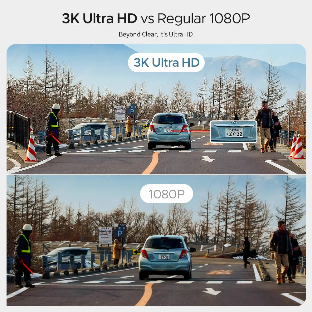Dash cam KAWA D6 3K Video Recorder Car Dash Camera for AUTO, Car DVR Voice Control,Night Vision Dashcam 2025 New