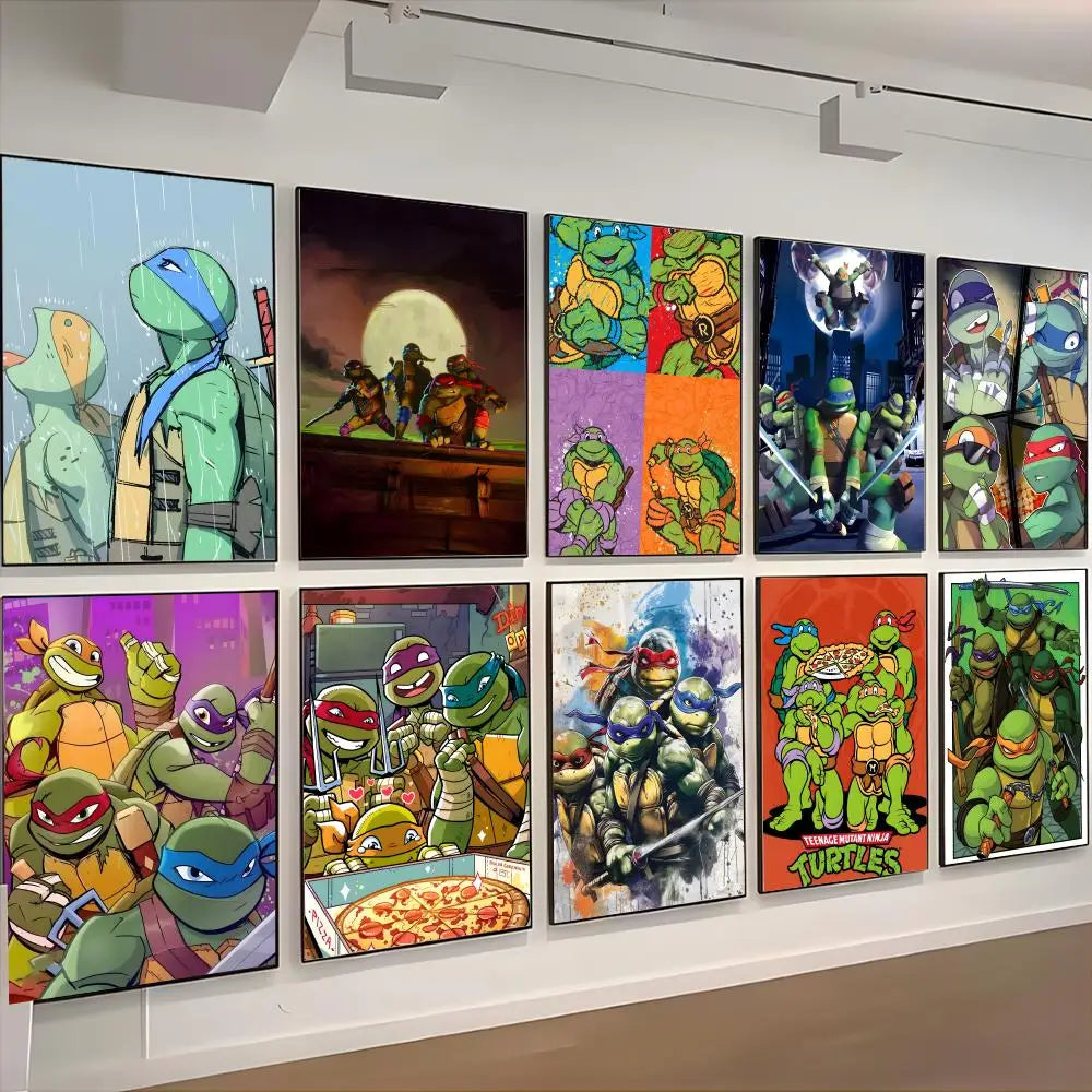 Classic Teenage Mutant Ninja Turtles Poster Posters Retro Kraft Paper Sticker DIY Room Bar Cafe Aesthetic Art Wall