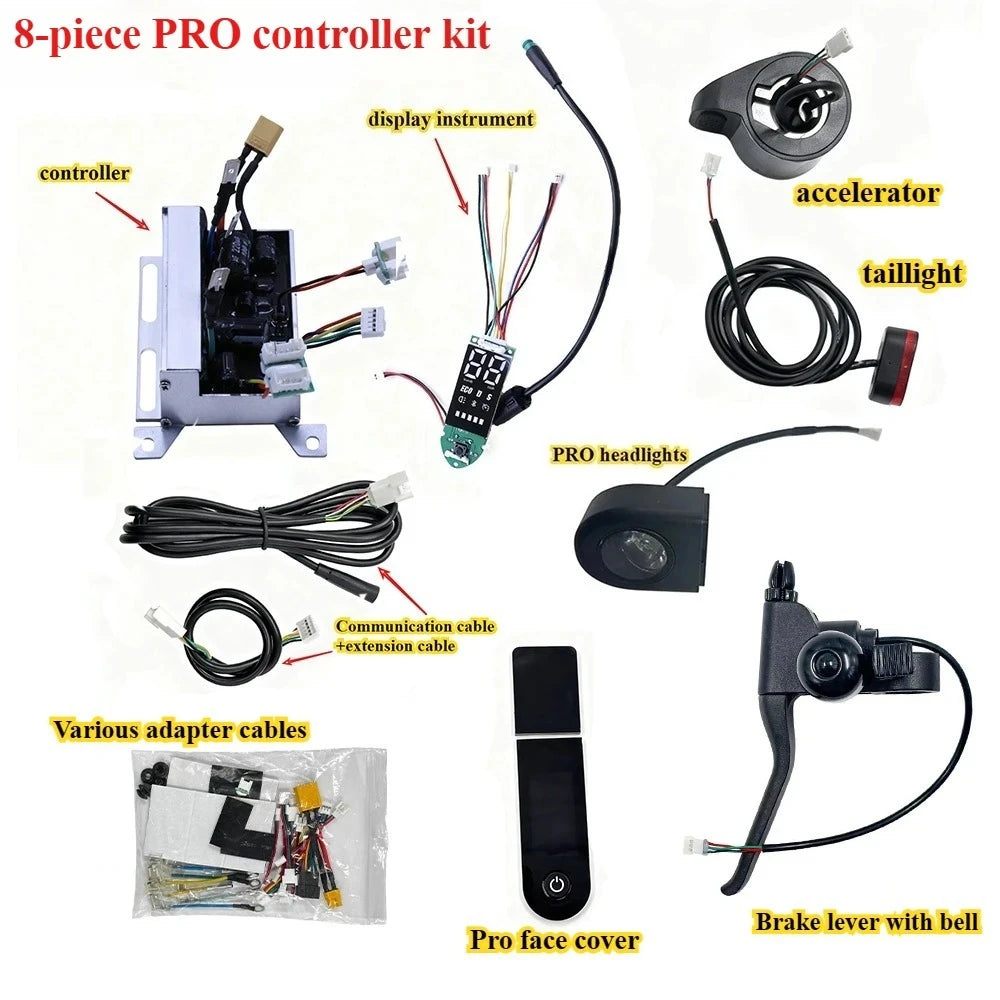 E-Scooter Controller Kit for 8.5-10" VOLPAM/HopCycle/Aovowheel/Maxshot/Hiboy/MAX, Turn Signal, Self-Learning, 25-58km/h