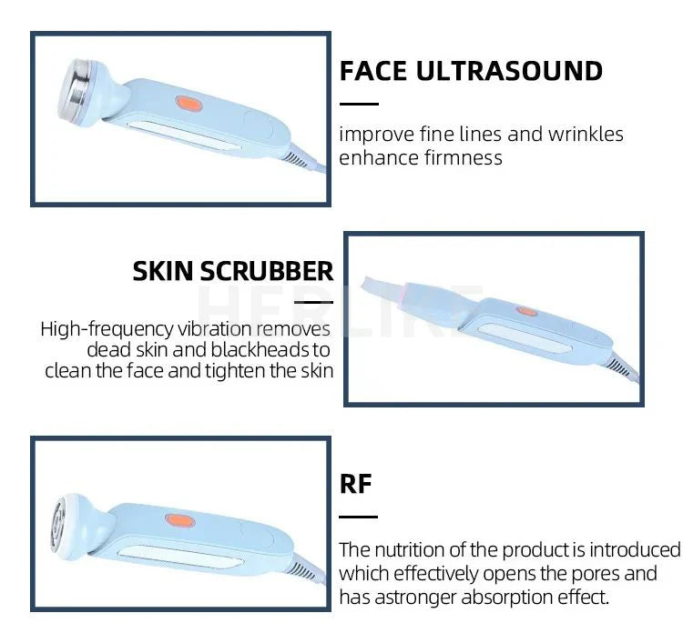 Experience professional skincare with this portable 6-in-1 H2O2 small bubble oxygen facial machine. Improve skin hydration, exfoliate with microdermabrasion, and promote a fresh, glowing complexion with this versatile device!