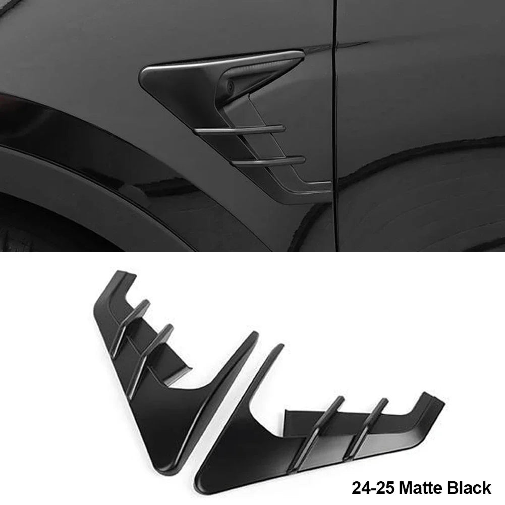 2Pcs For Tesla Model 3 Moel Y 2020-2025 Car Spoiler Dust Cover Side Camera Protection Covers Decoration Sticker Car Accessories