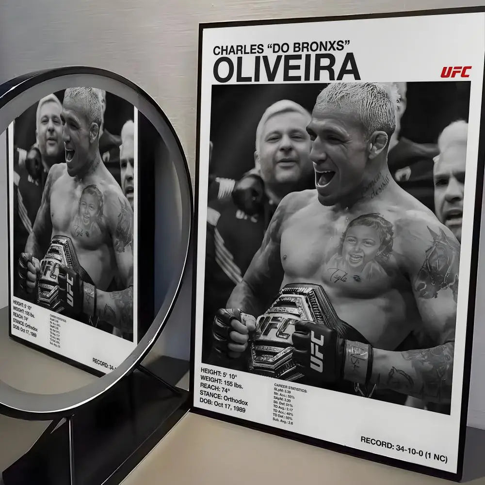 Famous Fighting Events U-UFC Poster Modern Aesthetic Canvas Wall Art Poster Cool Room Stuff Bedroom Decor