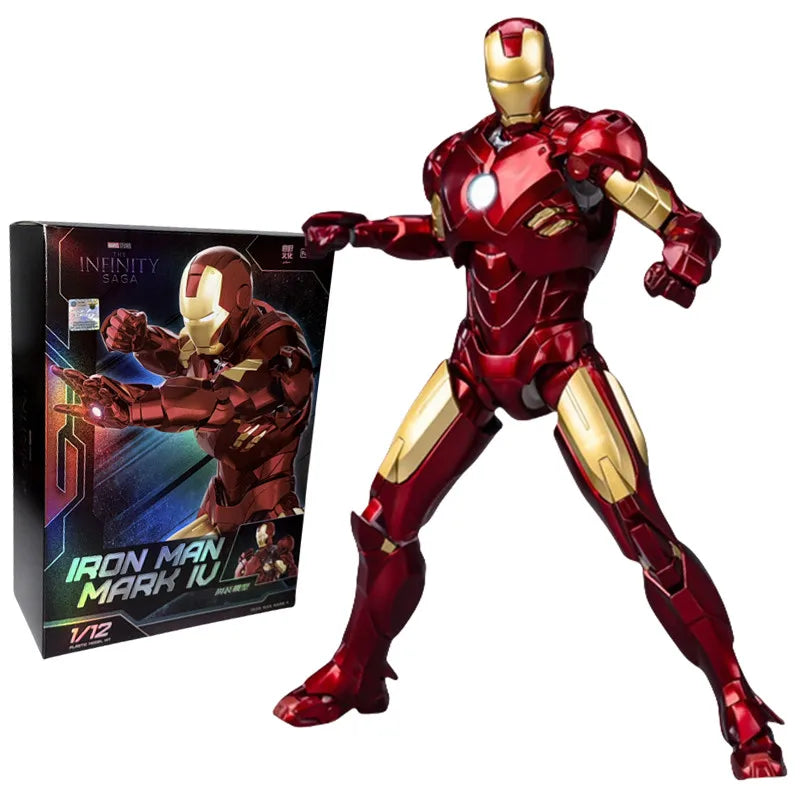 1/12 Original FondJoy Iron Man Tony Stark Legend Action Figure MK45 MK46 MK50 MK4 DIY Building Block Toys Collection Anime Model