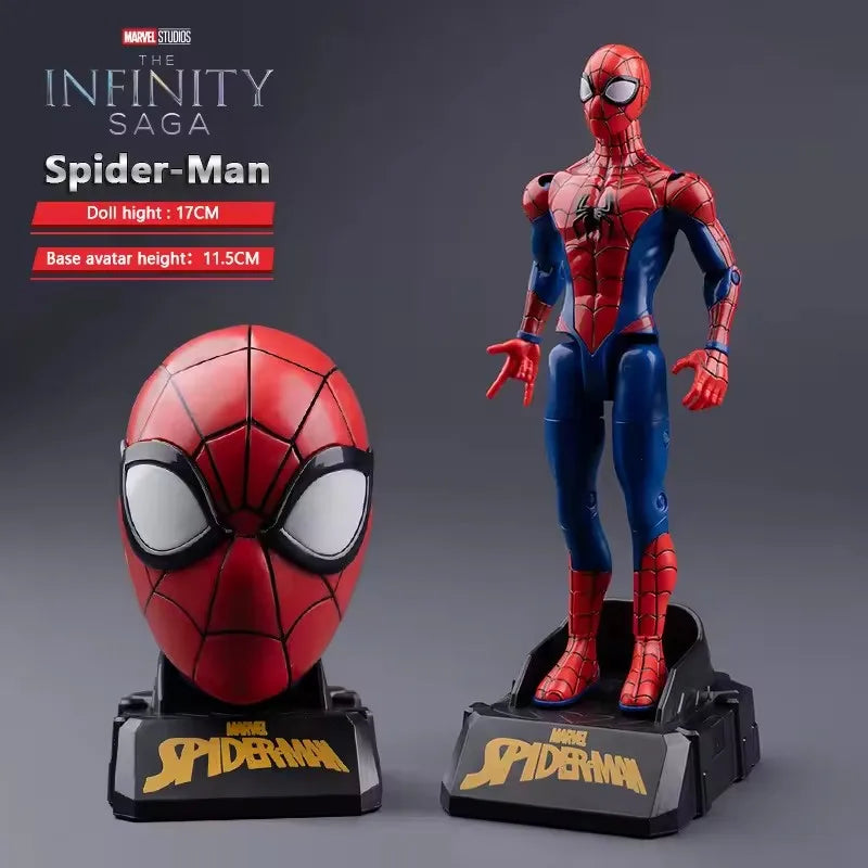 Marvel Action Figure Deformable Toy Iron Man MK3 Captain America Joints Mobility Head Shaped Statue Model Doll Toys Kids Gifts