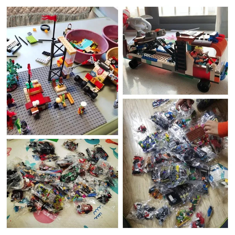3000 grams Random Bulk Building Blocks City Creative DIY Assembly Bricks Model Educational Kids Toys Compatible Brand