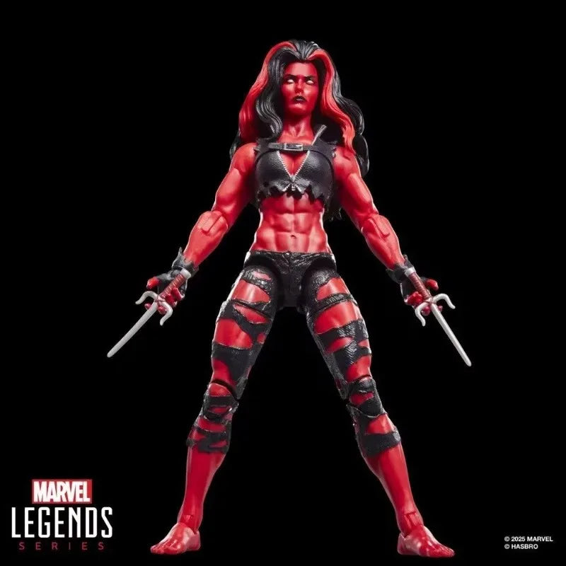 HASBRO Original Marvel Legends Series X-men Red She-Hulk 6 Inches Action Figure Gift Collectible Ornaments Gift