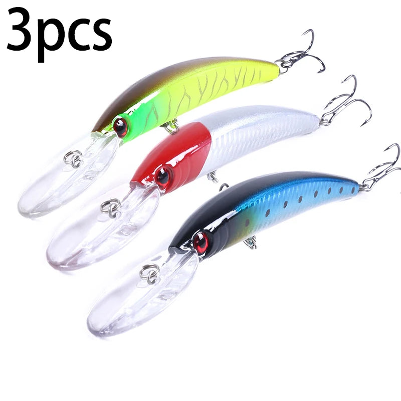 1pcs 15cm 15g  Deep Diving Jerkbait Artificial Hard Bait Fishing Wobblers Minnow Lure for Bass Pike Carp Fishing  Tackle