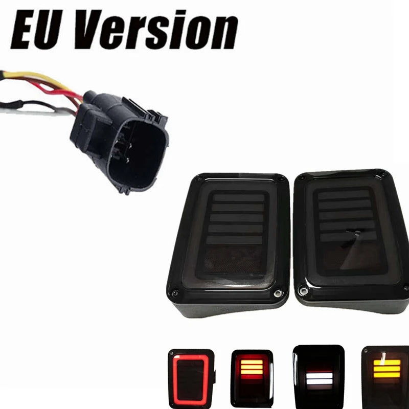 LED Tail Lights Smoke Lens For Jeep Wrangler 2007-2017 JK JKU With Break Back Up Light Reverse Turn Parking Signal Lamp Assembly