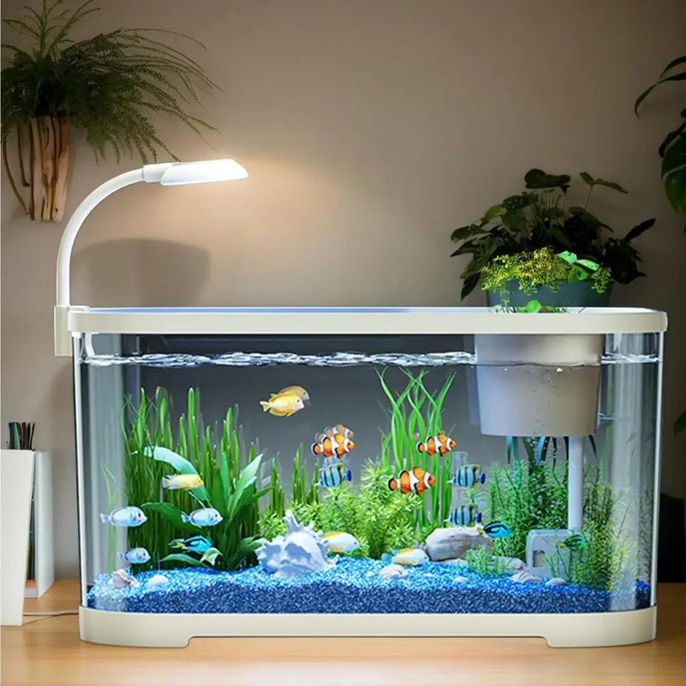 Aquarium Kit Betta Fish Tank For Beginners Desktop Beginner Aquarium Small Household Fish Bowl For Aquatic Animals Betta Turtle