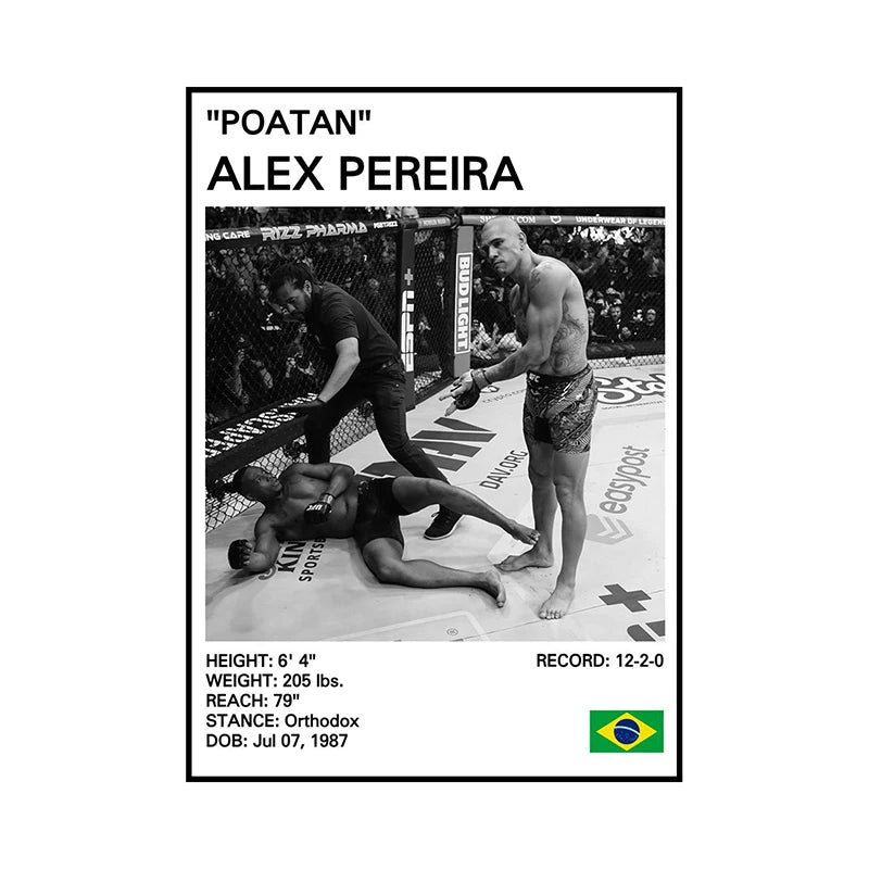 no frame Black and White Boxing Legends Canvas Poster Boxing Inspirational Canvas Painting Print Wall Art for Gym Bedroom Home