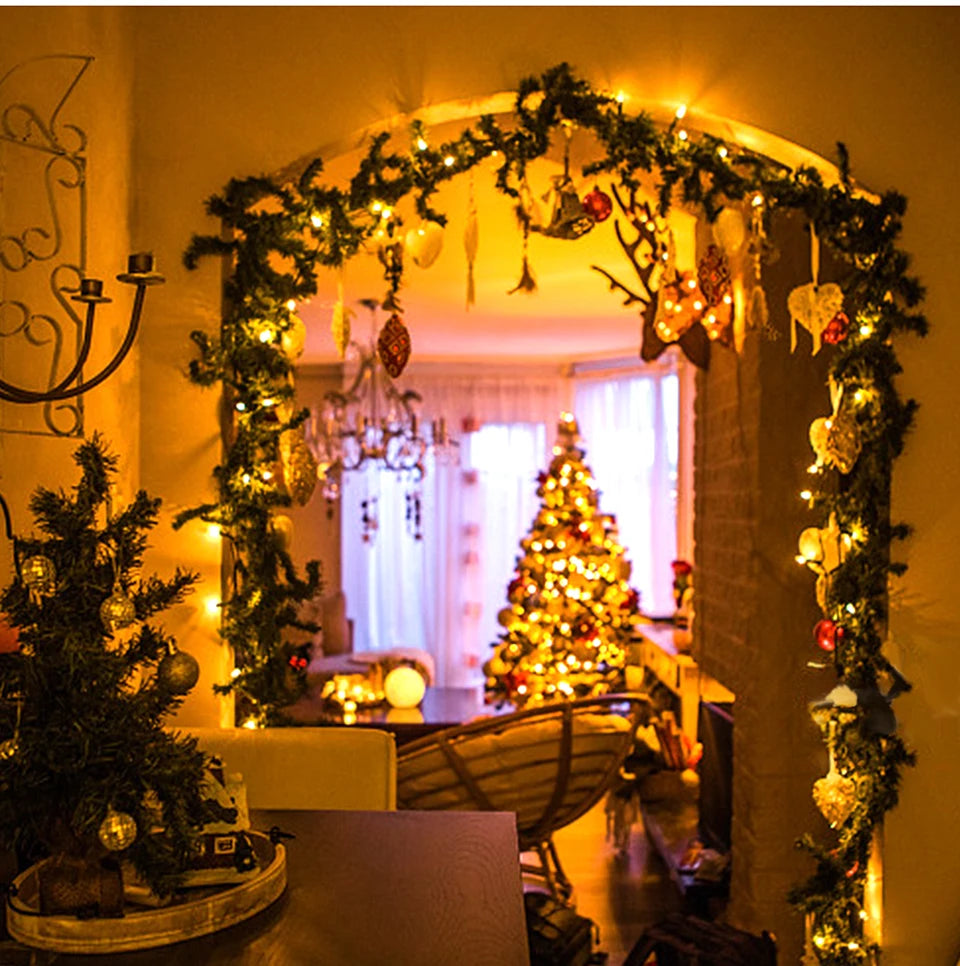Outdoor Lights Garland 220V 110V US EU Plug Led String Light Waterproof Christmas Garden Wedding Decoration Xmas Light 10m -100m