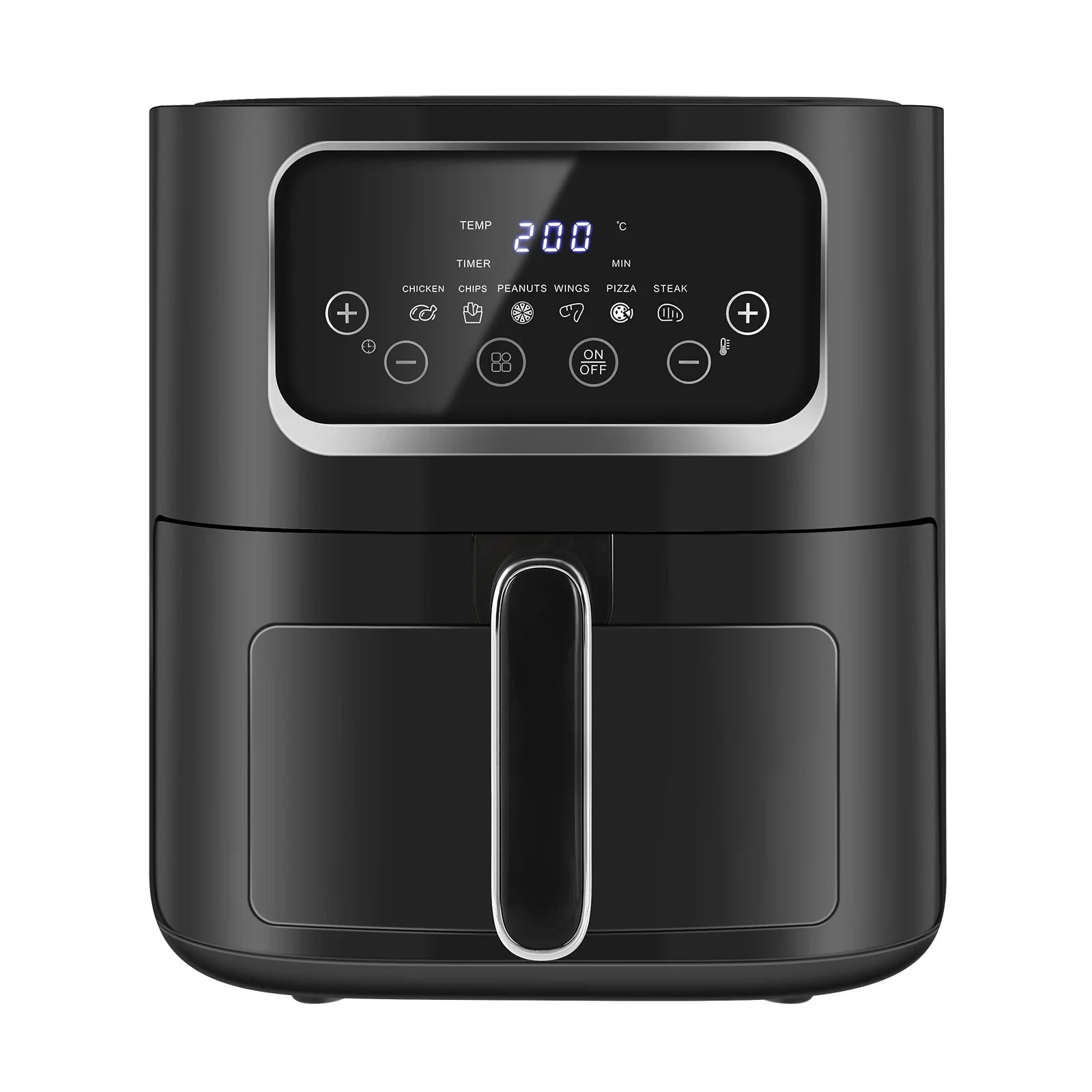 Stainless steel household 10 liter large capacity intelligent electronic digital fryer, oil-free multifunctional touch screen ai