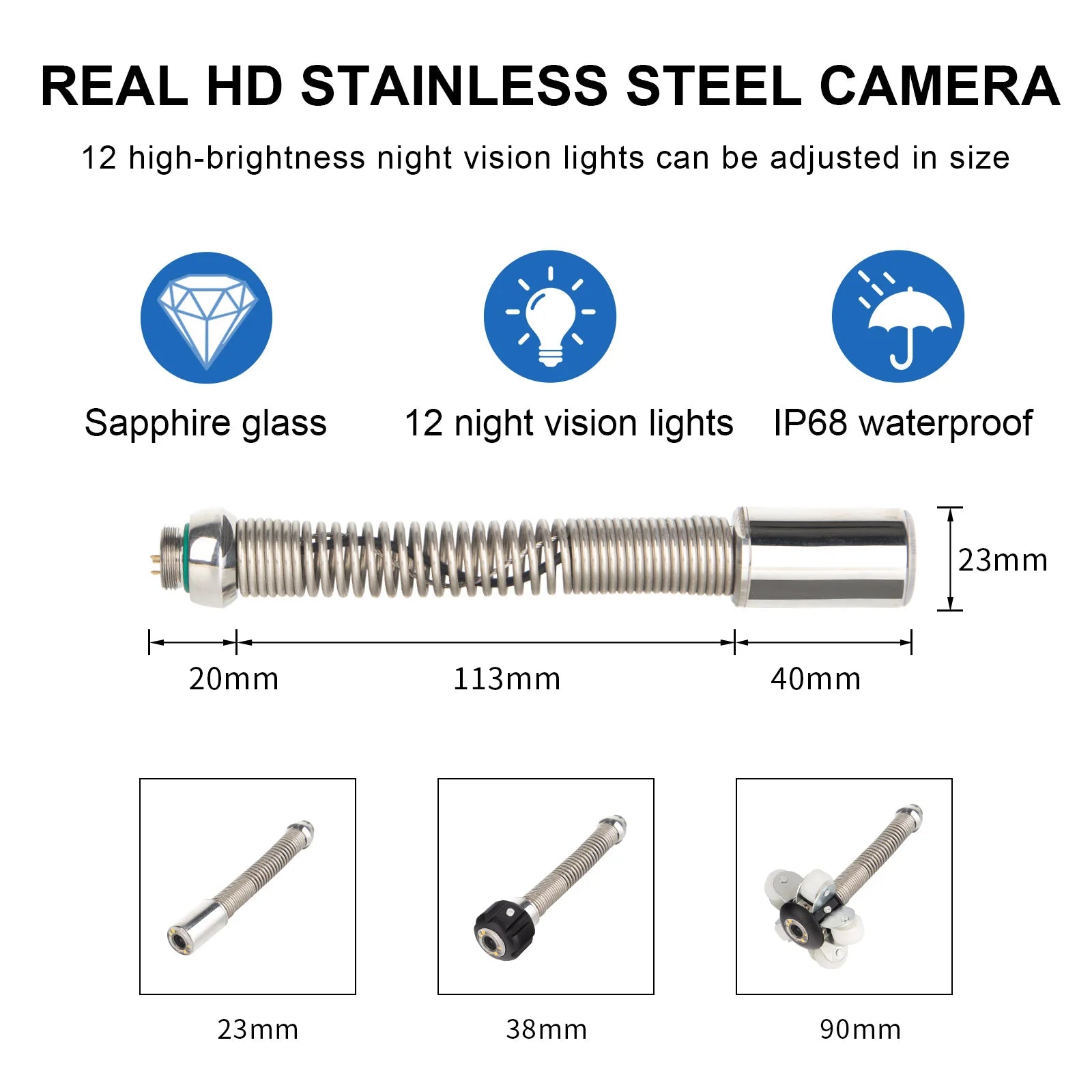512Hz Transmitter Image Self-leveling Camera Head for Pipe Drain Inspection Camera,Industrial Endoscope,Sewer Camera,Borescope