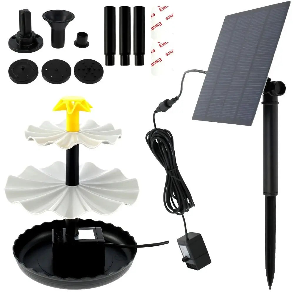 Fish Tank DIY Solar Fountain Pump With Water Pump With Spray Heads Water Sprinkler Sprayer Solar Panel Solar Panel Fountain Pond