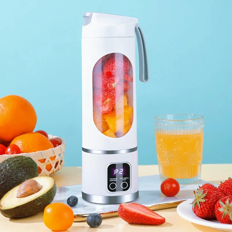 8-blade USB charging, smoothie, kitchen ingredient processor, portable juicer, 3-speed adjustable multi-function mixer juicer
