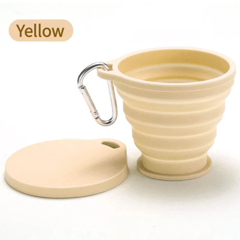 Outdoors Silicone Folding Cup with Hanging Hole Creative Water Travel Portable Washing Fashion Travel Silicone