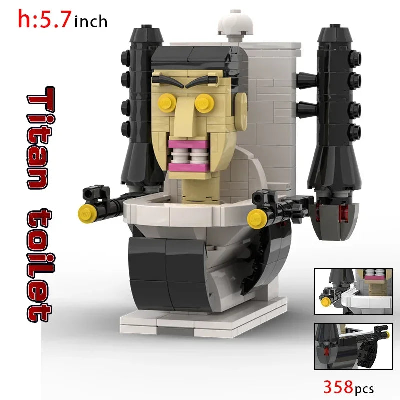Moc Skibidi Toilet Action Figures Model Building Blocks Camerman Titan Speakerman Surveillance Man TVMan Boys Toys For Kids Gift
