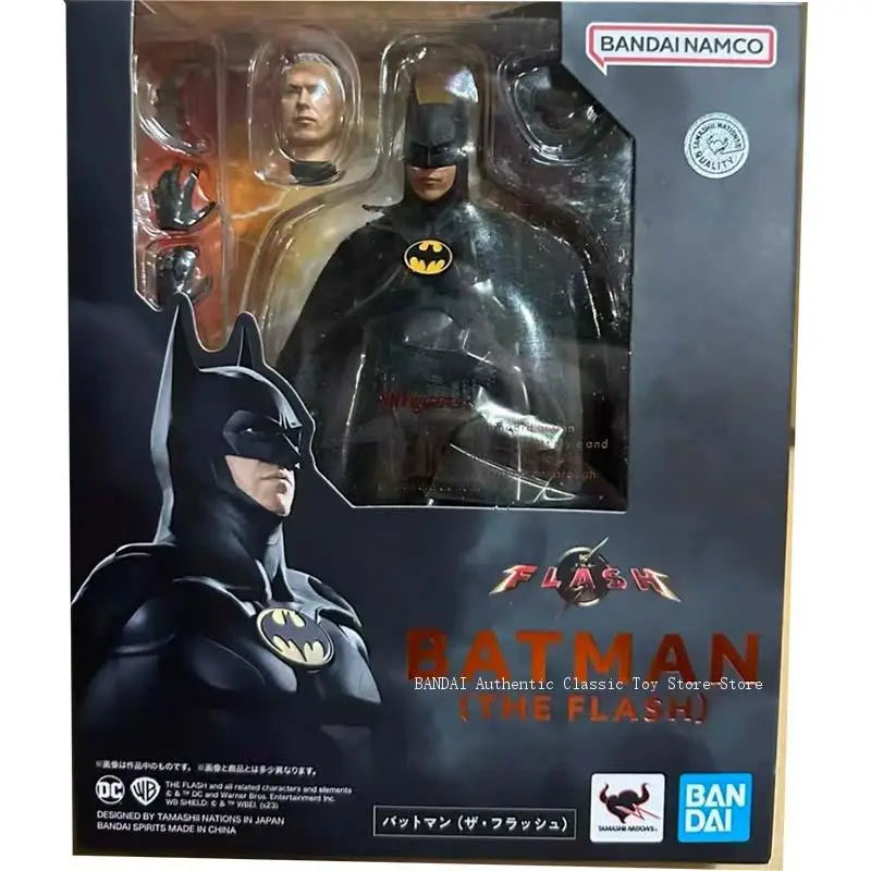 Bandai The Flash Anime Figure SHF The Flash Batman Action Figure Collectibles Model High Poseability Toys For Boys Gift