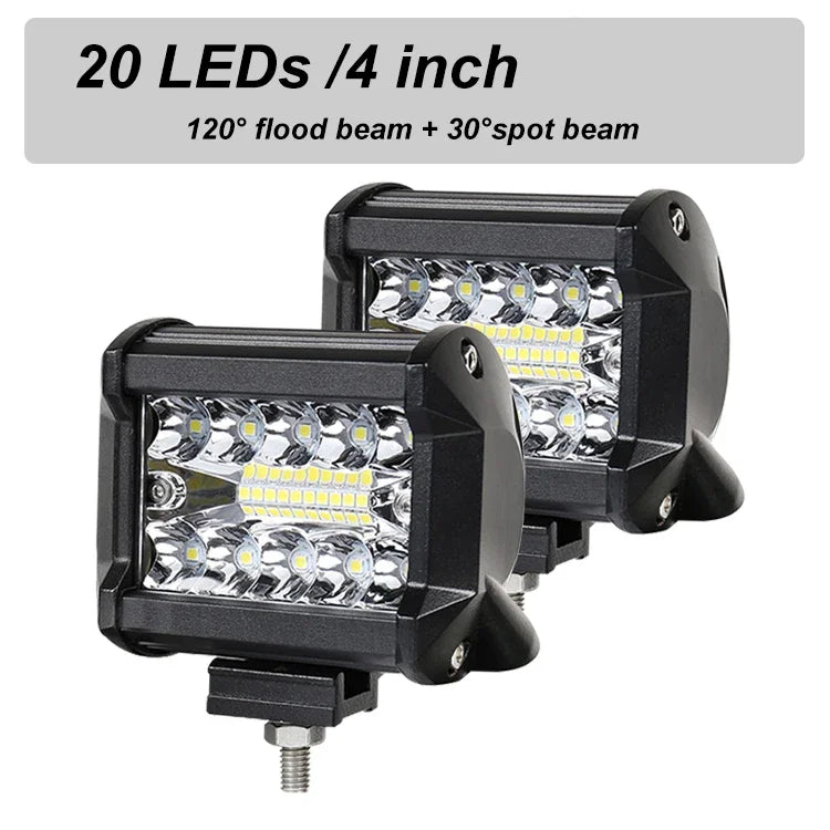 NLpearl 120W 420W 600W LED Bar Work Light for Tractor Boat Off-Road Truck Suv Atv Spot Flood Combo 12V 24V Led Working Lights