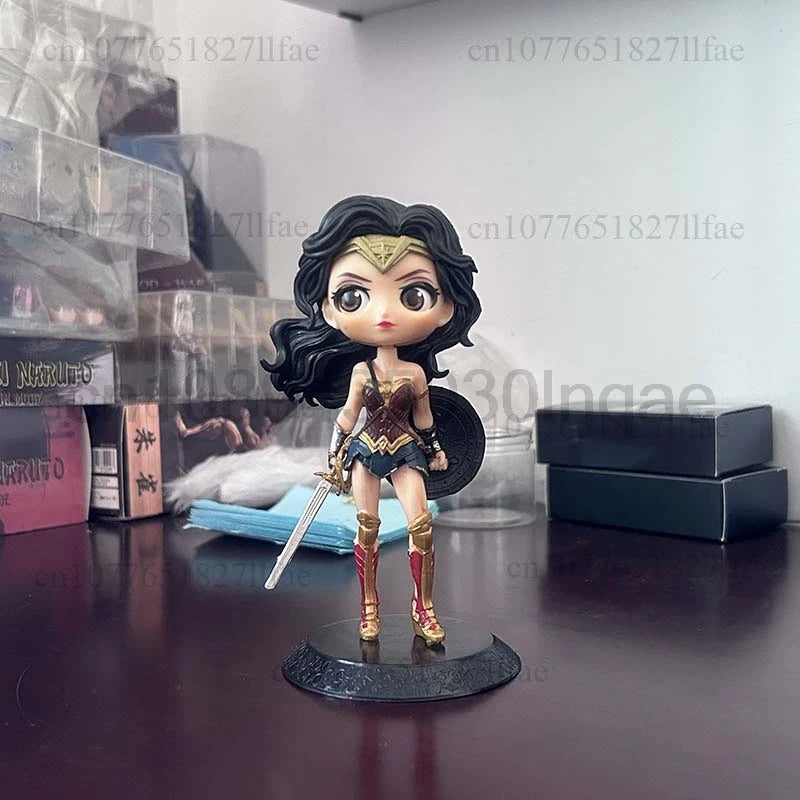 Qposket Harley Quinn Joker Cat Women Wonder Women Action Figure Toys Gift Doll Cake Decoration Birhtday Present For Children