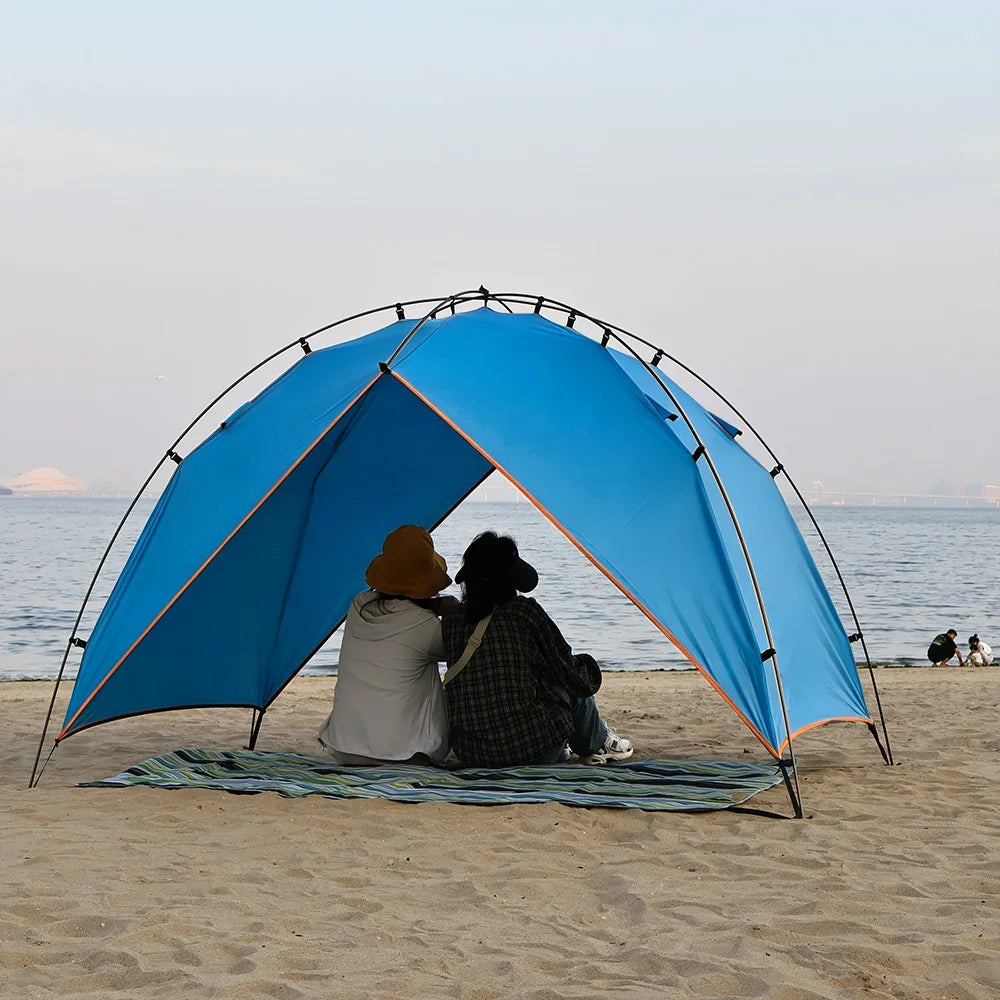 Lightweight 2–4 Person Camping Tent for Beach Park Waterproof Sun Shelter Shade Canopy Awning for Outdoor Fishing Family Arch 4