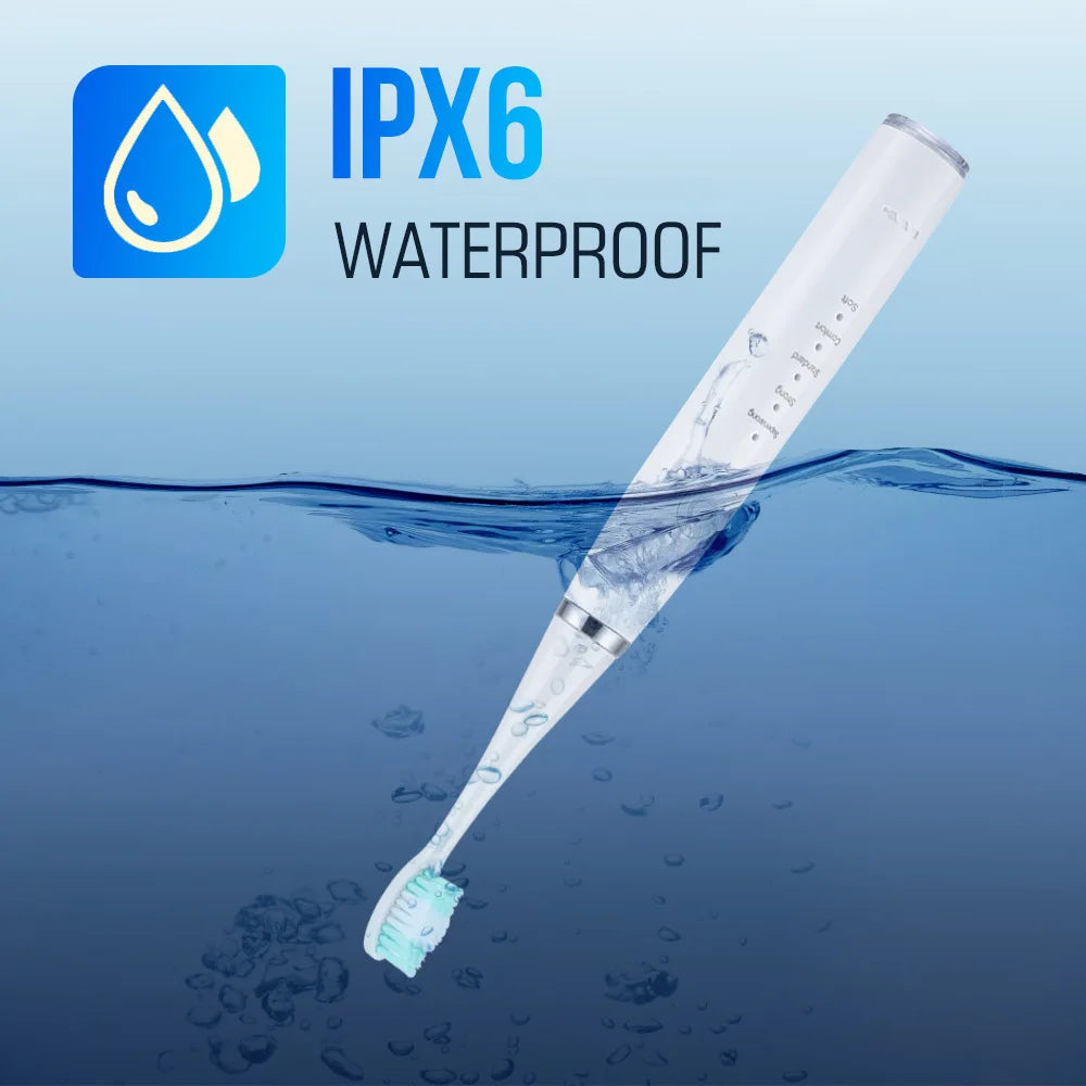 Experience total oral care with this electric toothbrush set—featuring six functions for efficient tartar removal and a healthier smile!