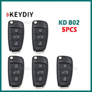 5pcs KEYDIY KD B02 Universal Remote Key B Series Remote Car Key for Audi A6 Style Car Key for KD900 KD900+ URG200 KD-X2 Mini
