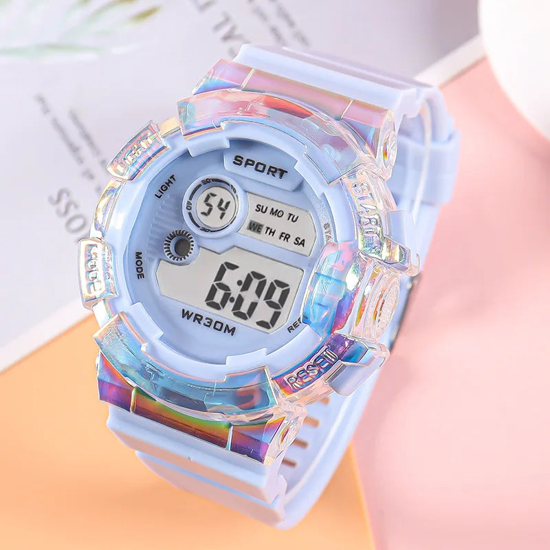Fashion Kids Watches LED Digital Watch for Kids Boys and Girls Sports Clock Alarm Luminous Students Electronic Wristwatch Gifts