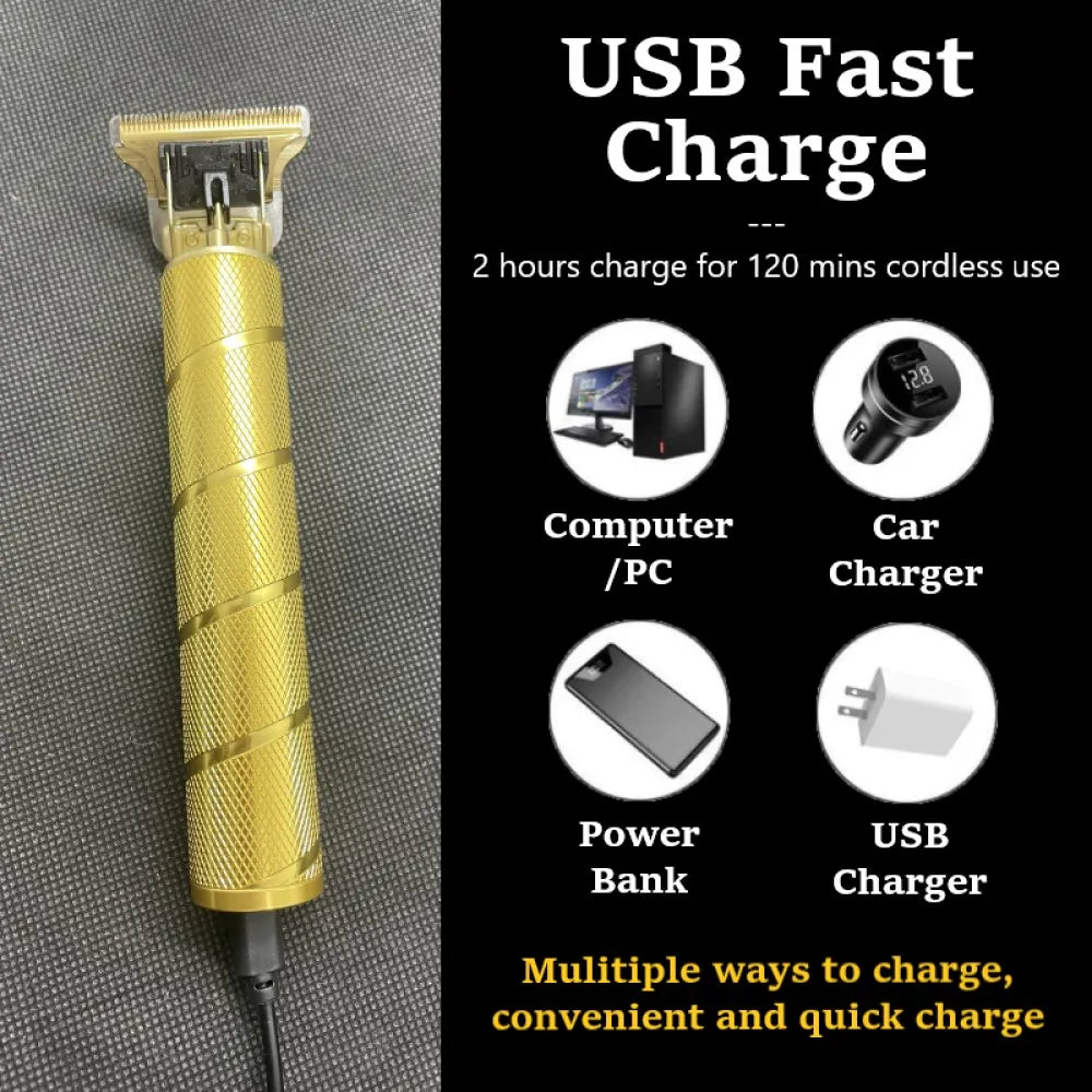 Achieve precise grooming with this professional wireless electric hair clipper and shaver—designed for men who want a smooth, effortless haircut anytime, anywhere!