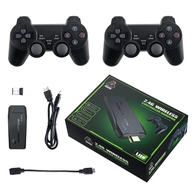 Video Game Console with Wireless Controller 4K 20000 Games 64 32GB Retro Games for PS1/GBA Boy