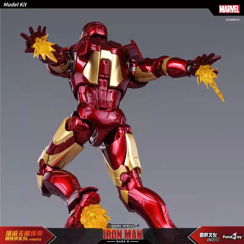 Fondjoy Action Figures Marvel IronMan MK3 Assemble Toys Model 1/12 Scale ABS Material Table Ornaments Boy Birthday Gifts Toys