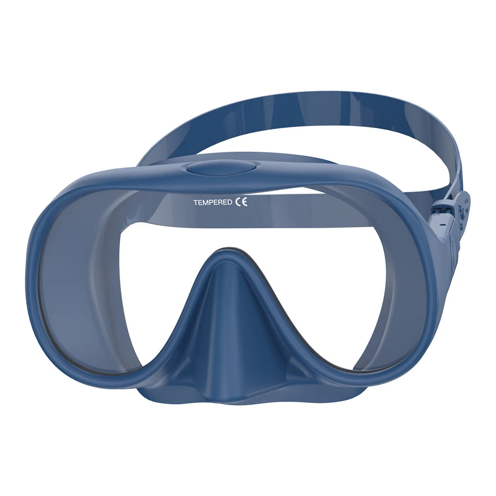Frameless Diving Mask HD Panoramic Ultra Wide View Tempered Glass Snorkeling Swimming Goggles Suitable for Adults