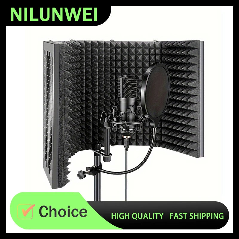 3/5, panel recording spray screen, noise-reducing and sound-absorbing microphone