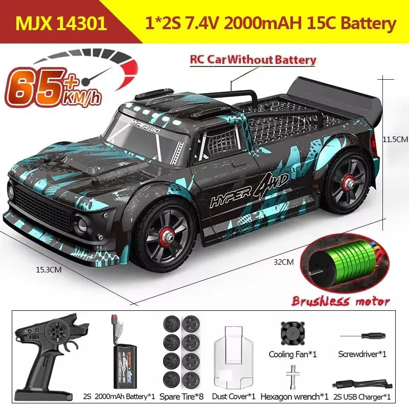 Hyper Go MJX 14303 14302 14304 1/14 4WD RC Car 65km/h Brushless 2.4G Remote Control Car Off-road High Speed RC Cars Truck Toy