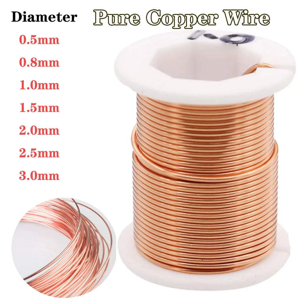 Flexible and highly conductive, this pure copper wire coil is perfect for DIY projects—available in thin, bare electrical wire with diameters from 0.5mm to 3.0mm!