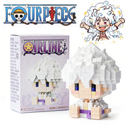 ONE PIECE Sun God Nika Luffy Micro Building Block Chopper Ace Buggy 3D Anime Model Assembly Mini Bricks Figure Toys For Gift