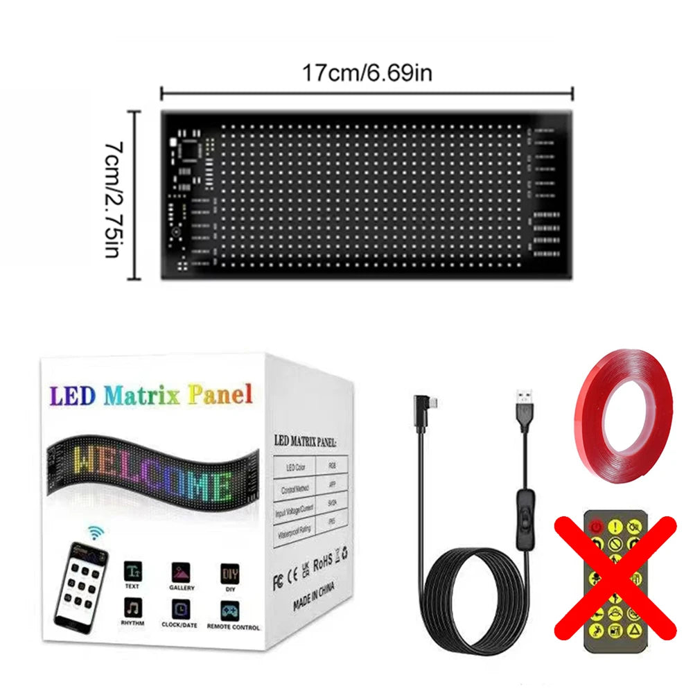 LED Matrix Pixel Panel Truck Eye Bluetooth APP Matrix Pixel Panel Night Light DIY Programmable Flexible For Car Store Hotel Bar