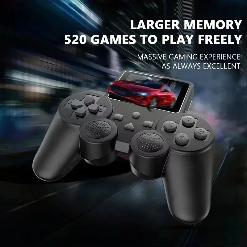 S10 Portable Retro Game Player - 520 Classic Games, 2-Player Mode, AV/TV Output, Mini Handheld Console for Kids