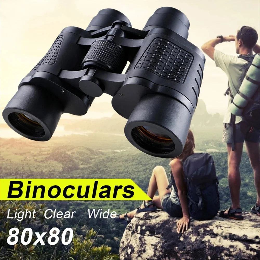 Professional Binoculars 80X80 Long Range 15000m HD Telescope Low Light Night Vision for Hunting Camping Hiking Trave Sports