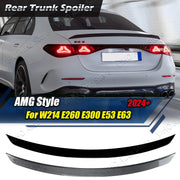 For Mercedes W214 E Class E260 E300 E350e E400e E53 E63 2024 2025 AMG Car Rear Trunk Spoiler Trim Roof Tail Wing Body Kit Trim