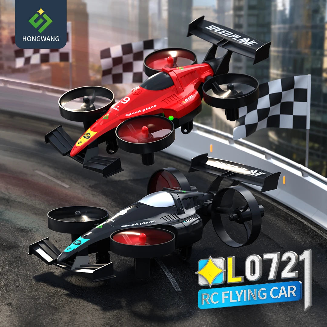L0721 RC Aircraft Amphibious Remote Control Drift Car 360° Roll Land and Air Experience Speed Plane Dual Mode RC Car & Airplane