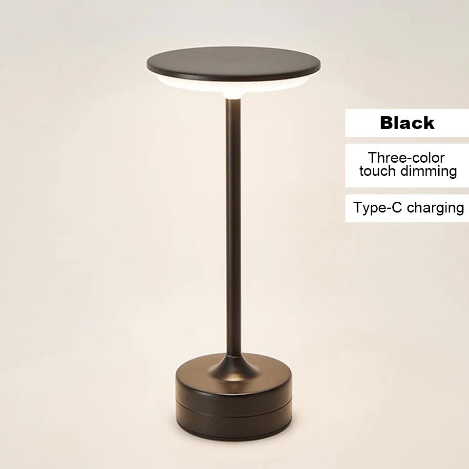 Illuminate any space with this LED touch sensor table lamp—USB rechargeable, portable, and perfect for bedrooms, restaurants, hotels, bars, and more!