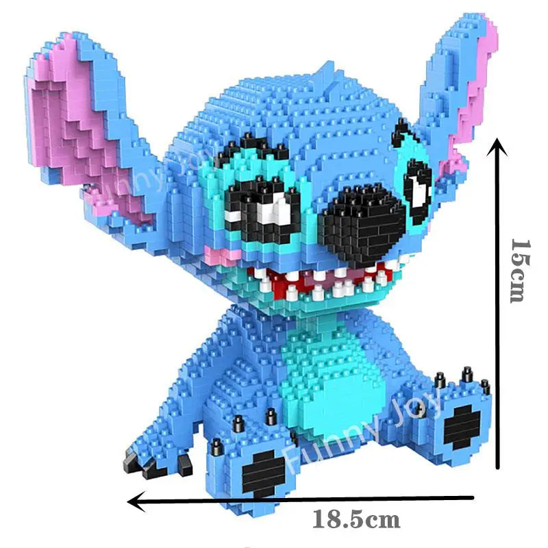 Funny Anime Figure Interstellar Stitch Blocks Small Particles Building Blocks Assembled Puzzle Block Toy Children Christmas Gift